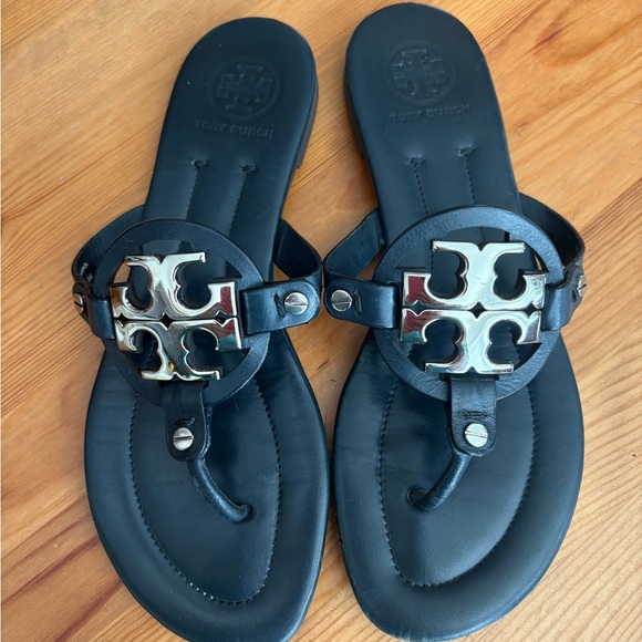 Tory Burch Shoes - Authentic Tory Burch Black Miller Sandals Size 8